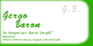 gergo baron business card